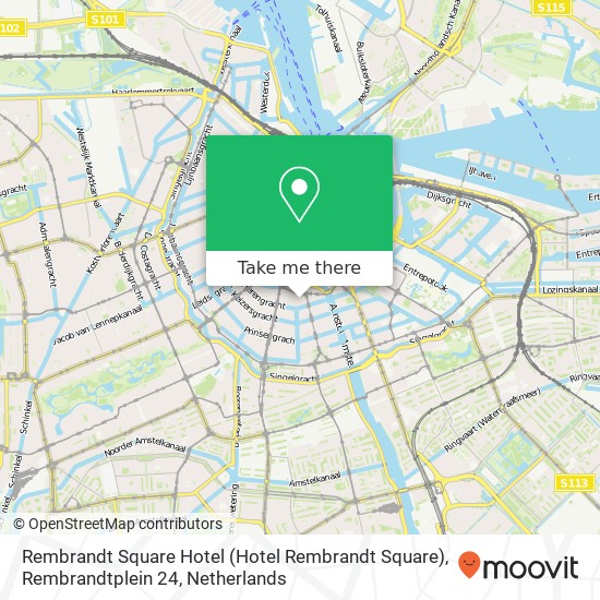 Rembrandt Square Hotel (Hotel Rembrandt Square), Rembrandtplein 24 map