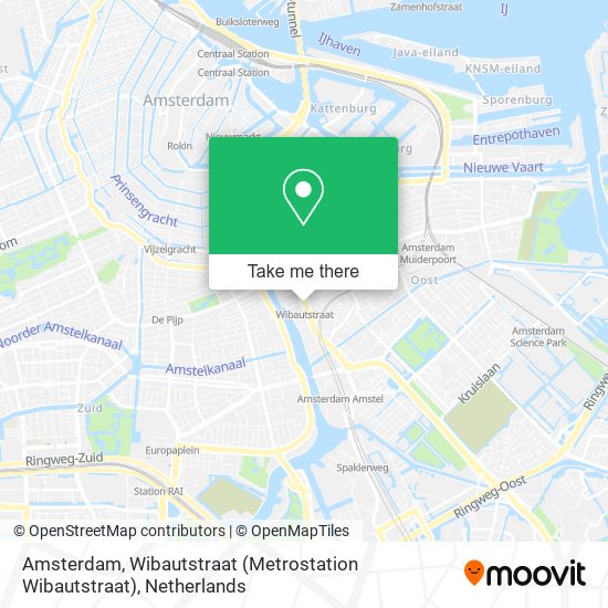 Amsterdam, Wibautstraat (Metrostation Wibautstraat) map