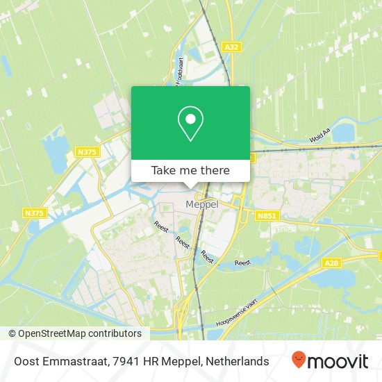 Oost Emmastraat, 7941 HR Meppel Karte