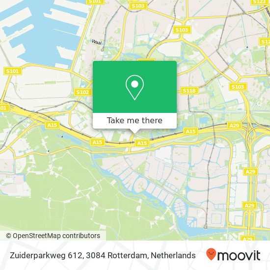 Zuiderparkweg 612, 3084 Rotterdam map