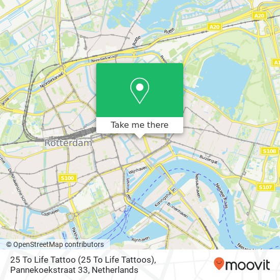 25 To Life Tattoo (25 To Life Tattoos), Pannekoekstraat 33 map