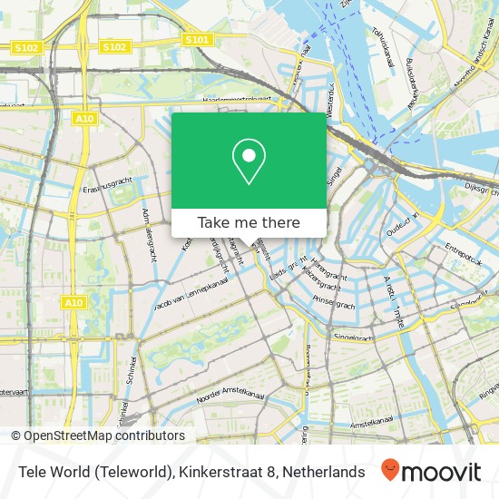 Tele World (Teleworld), Kinkerstraat 8 map