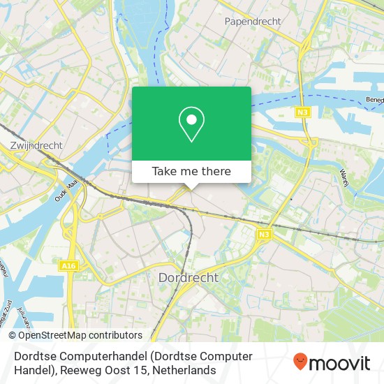 Dordtse Computerhandel (Dordtse Computer Handel), Reeweg Oost 15 map