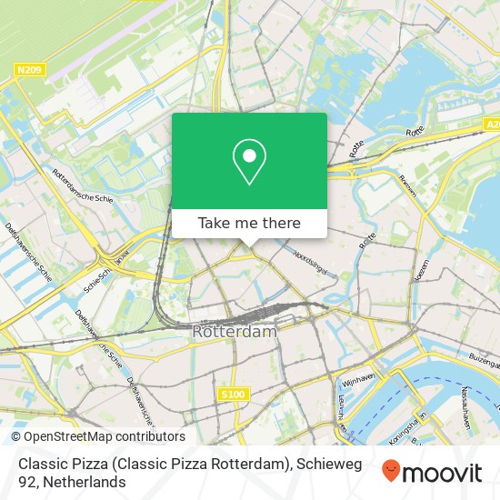 Classic Pizza (Classic Pizza Rotterdam), Schieweg 92 map