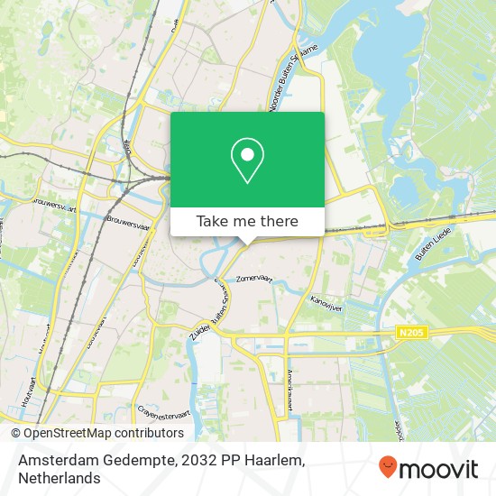 Amsterdam Gedempte, 2032 PP Haarlem map