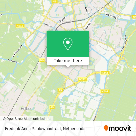 Frederik Anna Paulownastraat map