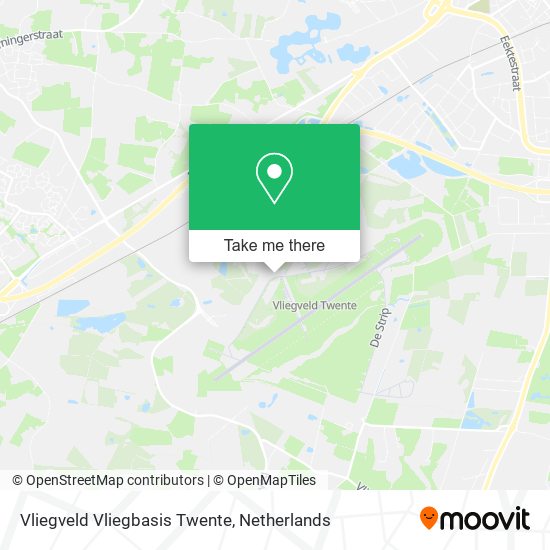 Vliegveld Vliegbasis Twente map