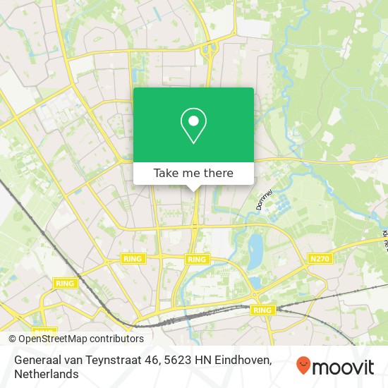 Generaal van Teynstraat 46, 5623 HN Eindhoven map