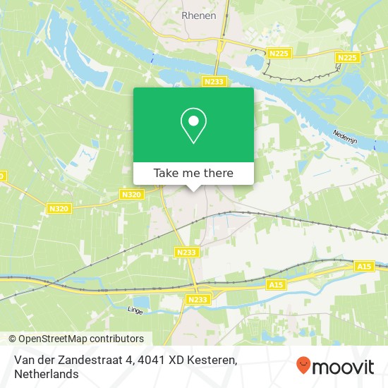 Van der Zandestraat 4, 4041 XD Kesteren map
