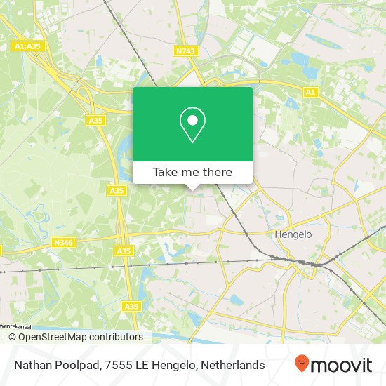 Nathan Poolpad, 7555 LE Hengelo Karte