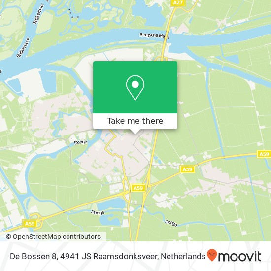 De Bossen 8, 4941 JS Raamsdonksveer map