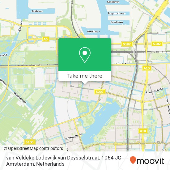 van Veldeke Lodewijk van Deysselstraat, 1064 JG Amsterdam Karte