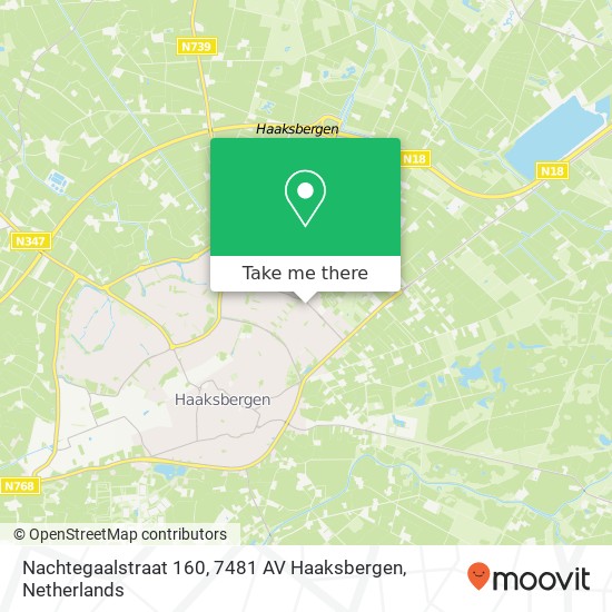 Nachtegaalstraat 160, 7481 AV Haaksbergen Karte