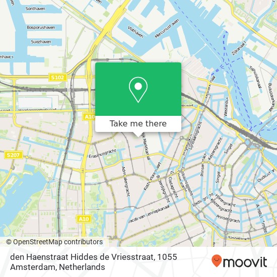 den Haenstraat Hiddes de Vriesstraat, 1055 Amsterdam map