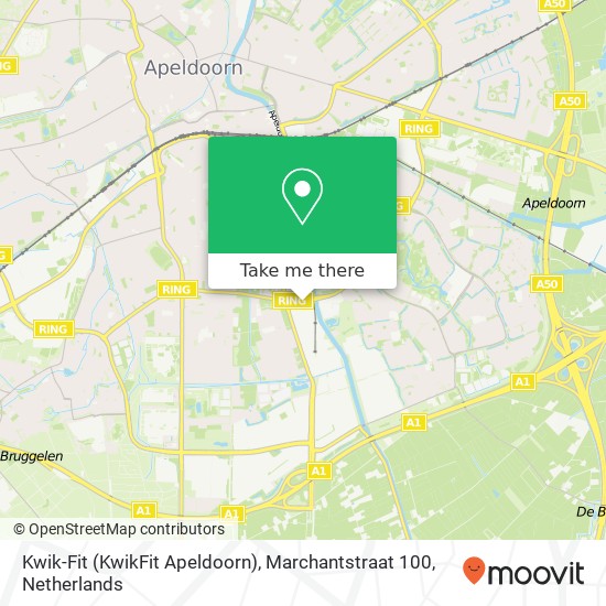 Kwik-Fit (KwikFit Apeldoorn), Marchantstraat 100 map