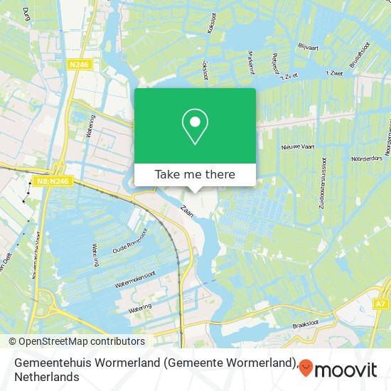 Gemeentehuis Wormerland (Gemeente Wormerland) Karte