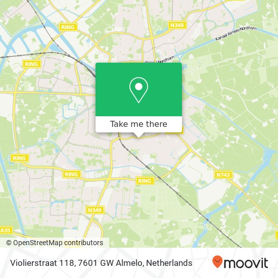 Violierstraat 118, 7601 GW Almelo Karte