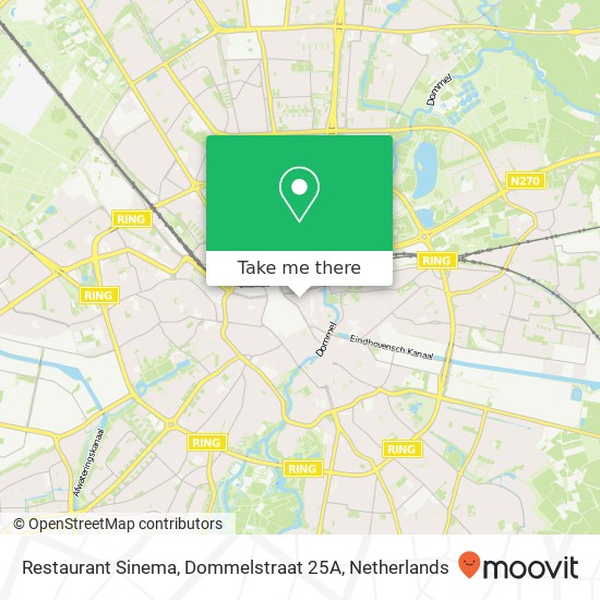 Restaurant Sinema, Dommelstraat 25A map