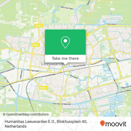 Humanitas Leeuwarden E.O., Blokhuisplein 40 map