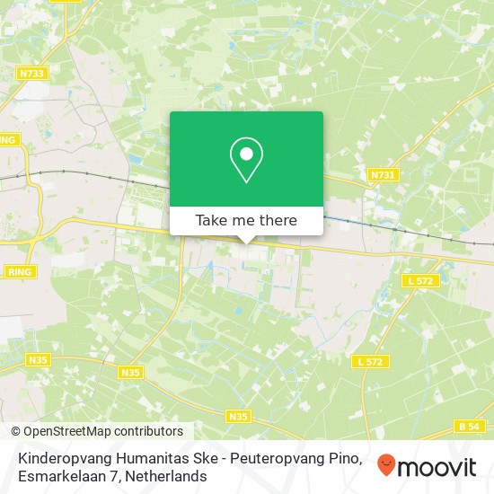 Kinderopvang Humanitas Ske - Peuteropvang Pino, Esmarkelaan 7 map