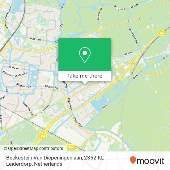 Beekestein Van Diepeningenlaan, 2352 KL Leiderdorp map