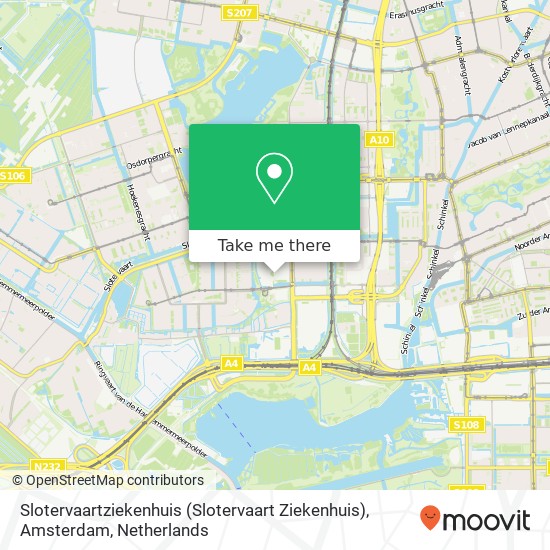 Slotervaartziekenhuis (Slotervaart Ziekenhuis), Amsterdam Karte