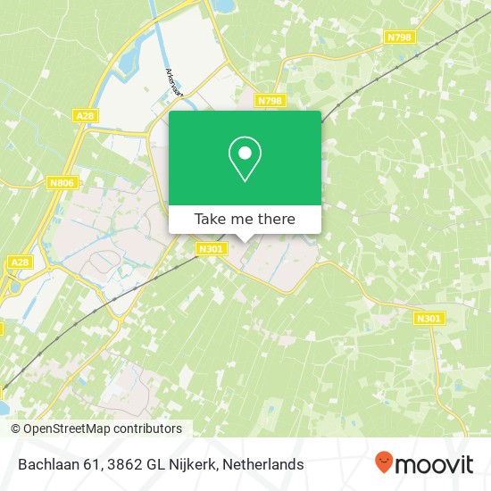 Bachlaan 61, 3862 GL Nijkerk map