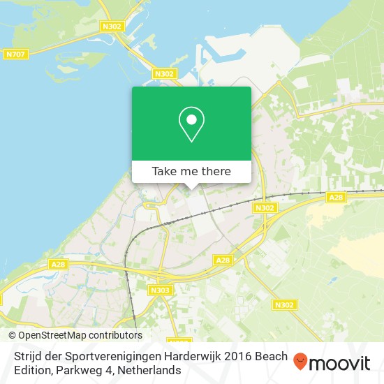 Strijd der Sportverenigingen Harderwijk 2016 Beach Edition, Parkweg 4 Karte