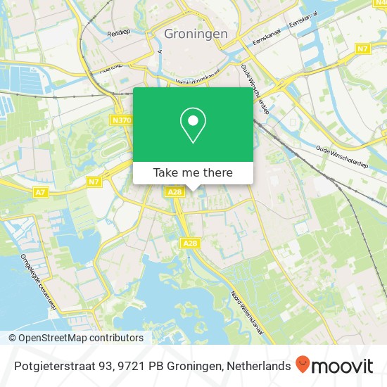 Potgieterstraat 93, 9721 PB Groningen map