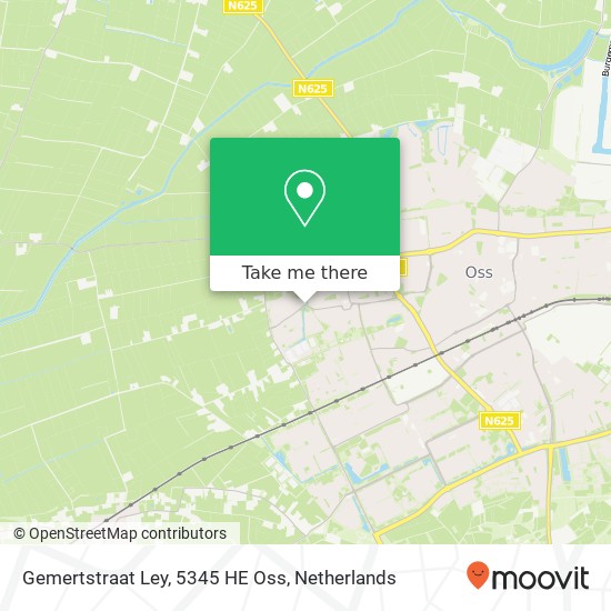 Gemertstraat Ley, 5345 HE Oss map