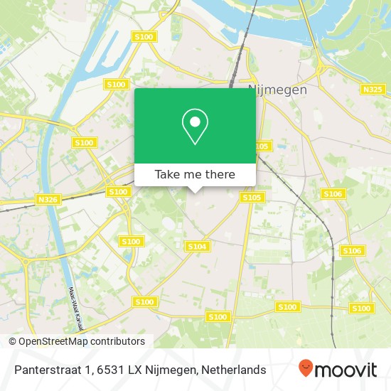 Panterstraat 1, 6531 LX Nijmegen map