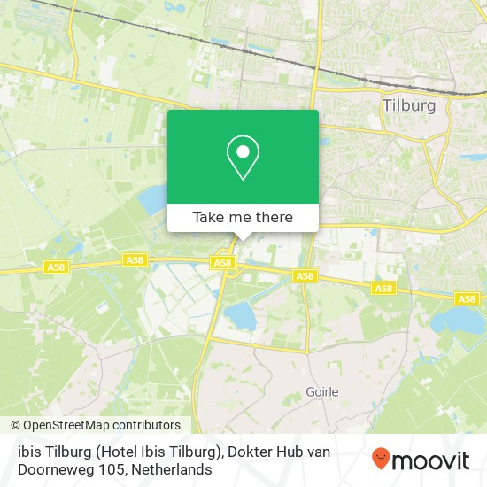 ibis Tilburg (Hotel Ibis Tilburg), Dokter Hub van Doorneweg 105 map