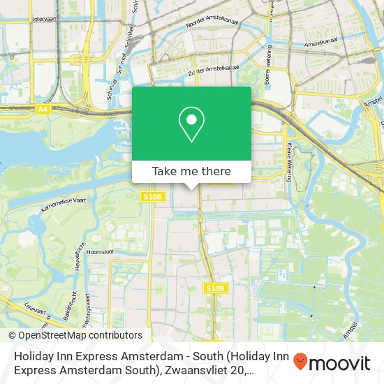 Holiday Inn Express Amsterdam - South (Holiday Inn Express Amsterdam South), Zwaansvliet 20 map