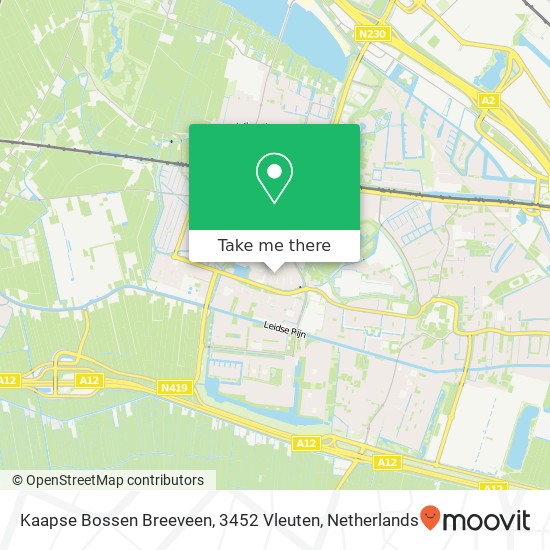 Kaapse Bossen Breeveen, 3452 Vleuten map