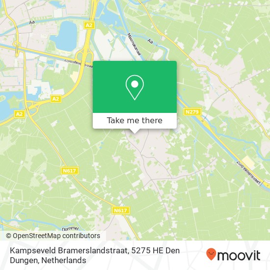 Kampseveld Bramerslandstraat, 5275 HE Den Dungen map