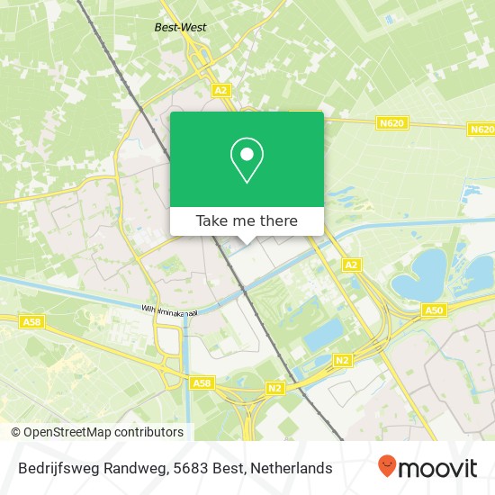 Bedrijfsweg Randweg, 5683 Best map