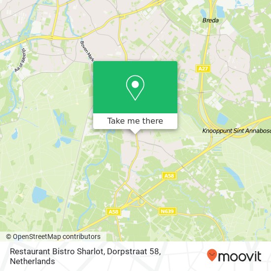 Restaurant Bistro Sharlot, Dorpstraat 58 map