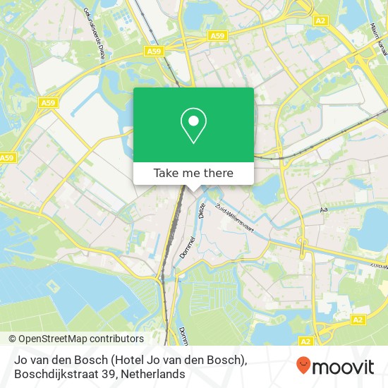 Jo van den Bosch (Hotel Jo van den Bosch), Boschdijkstraat 39 map