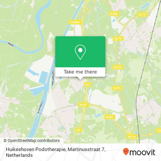 Huikeshoven Podotherapie, Martinusstraat 7 map