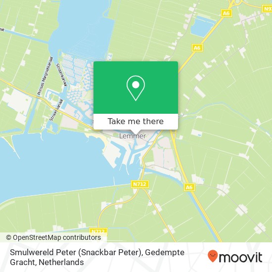 Smulwereld Peter (Snackbar Peter), Gedempte Gracht Karte