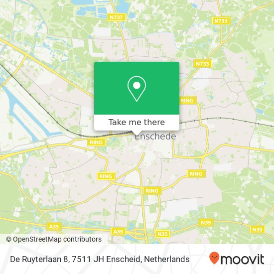 De Ruyterlaan 8, 7511 JH Enscheid map