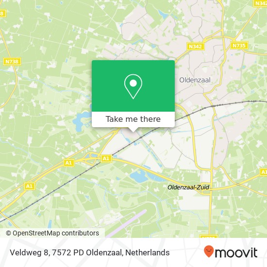 Veldweg 8, 7572 PD Oldenzaal map