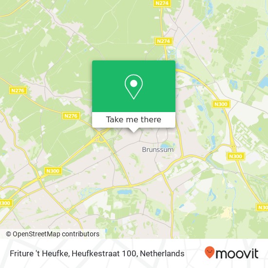 Friture 't Heufke, Heufkestraat 100 map