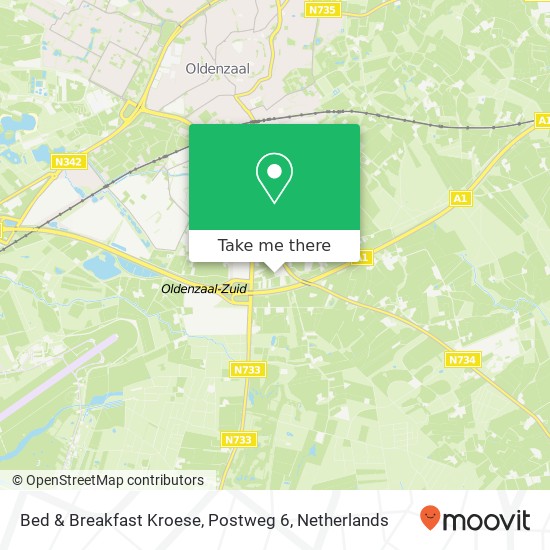 Bed & Breakfast Kroese, Postweg 6 map