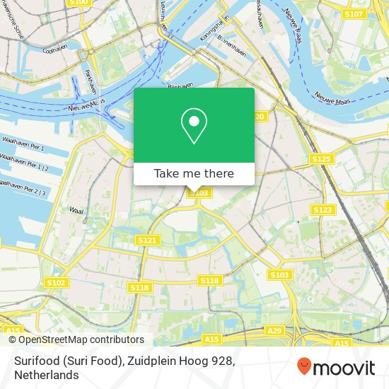 Surifood (Suri Food), Zuidplein Hoog 928 map