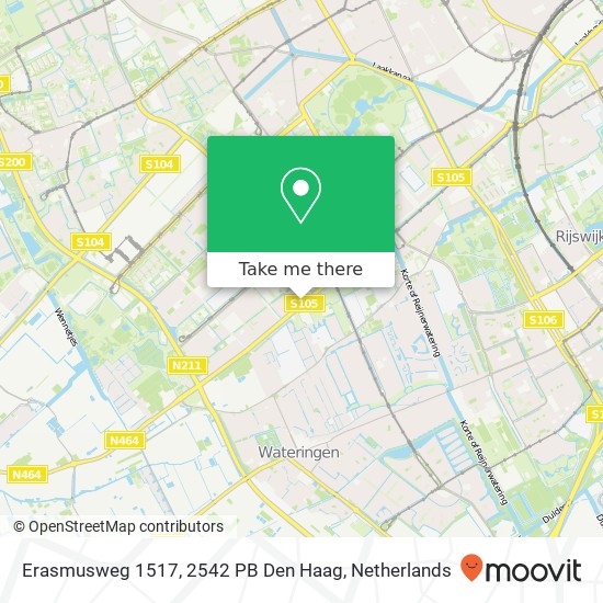 Erasmusweg 1517, 2542 PB Den Haag map