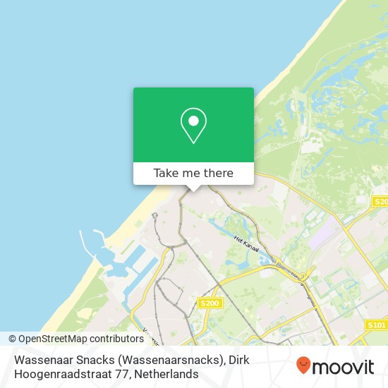 Wassenaar Snacks (Wassenaarsnacks), Dirk Hoogenraadstraat 77 map