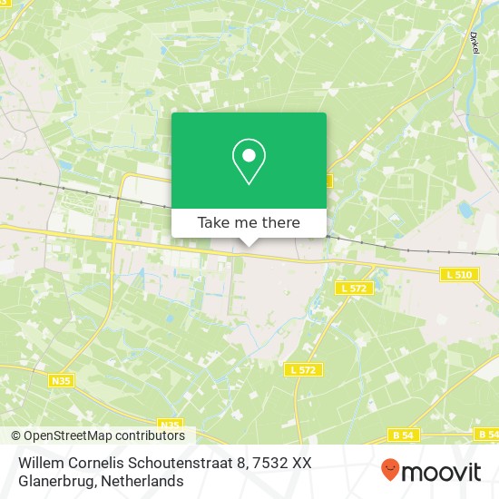 Willem Cornelis Schoutenstraat 8, 7532 XX Glanerbrug map