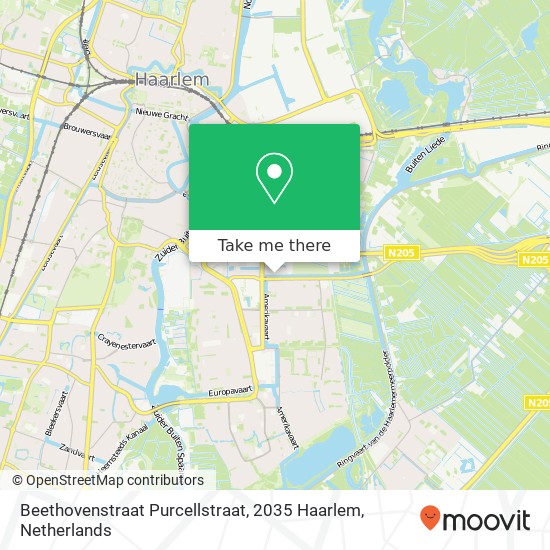 Beethovenstraat Purcellstraat, 2035 Haarlem Karte
