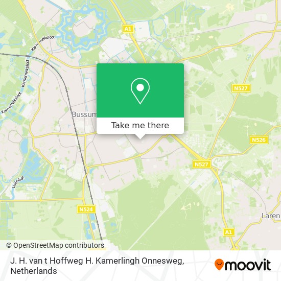 J. H. van t Hoffweg H. Kamerlingh Onnesweg map